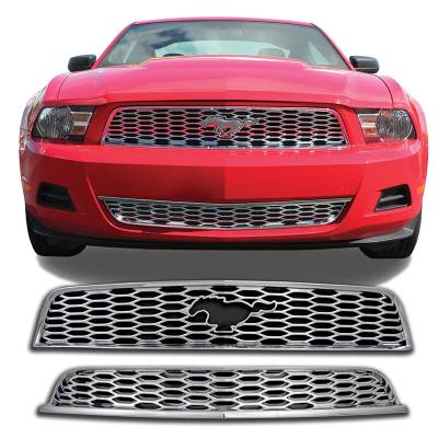 CCI - Chrome Grille Overlay 10-12 Ford Mustang V6