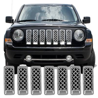 2011-2019 JEEP PATRIOT CHROME GRILLE COVER OVERLAY GI110