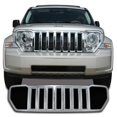 2008-2012 JEEP LIBERTY CHROME GRILLE COVER OVERLAY GI55