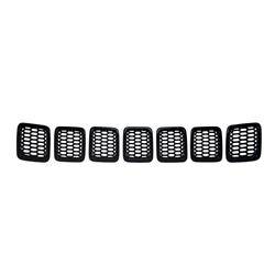 2017-2020 JEEP COMPASS GLOSS BLACK GRILLE OVERLAY COVER GI478BLK